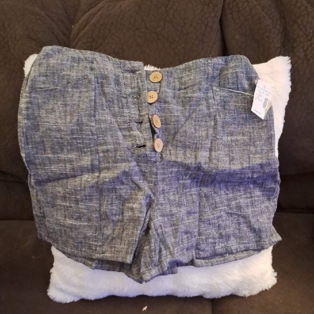 Maurices Blue Button-Front Women Shorts